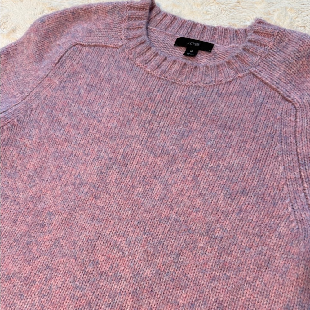 J. Crew Soft Heathered Pink Sweater - Picture 3 of 4
